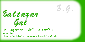 baltazar gal business card